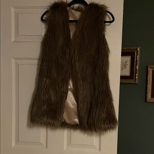 Brown Faux Fur Vest